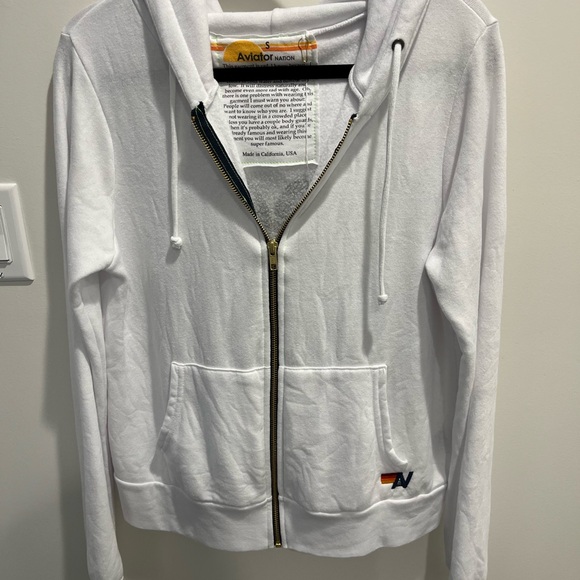 Aviator Nation “Rock and Roll”  zip-up hooded sweat jacket - Picture 2 of 10